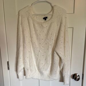 Express Cream Sweater with Sparkling Details